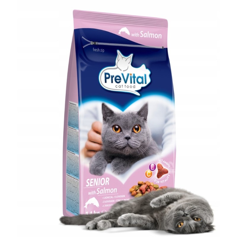 PREVITAL Senior Salmon - dry cat food - 1,4kg PREVITAL Senior Salmon - dry cat food - 1,4kg