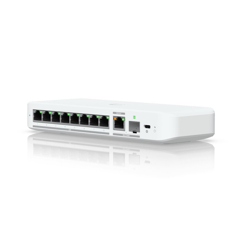 Ubiquiti UniFi Flex 2.5G Managed L2 2.5G Ethernet (100/1000/2500) Power over Ethernet (PoE) Desktop/Wall-Mounting White Ubiquiti UniFi Flex 2.5G Managed L2 2.5G Ethernet (100/1000/2500) Power over Ethernet (PoE) Desktop/Wall-Mounting White