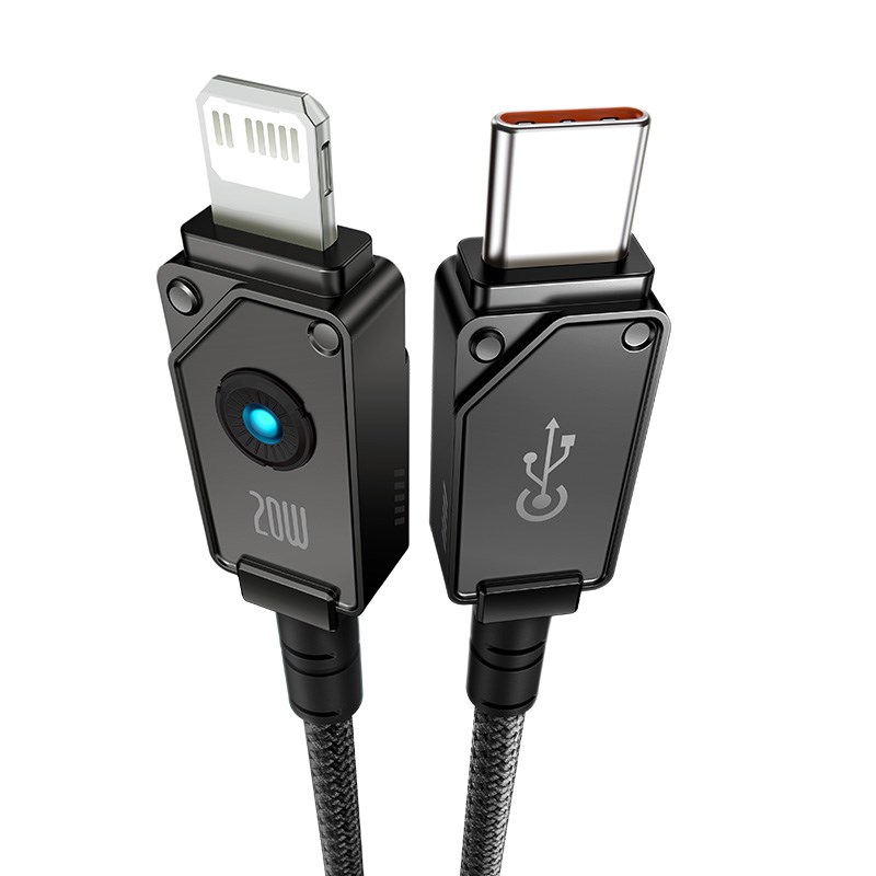 Baseus Unbreakable USB C to iP cable 2 m 20 W Black Baseus Unbreakable USB C to iP cable 2 m 20 W Black