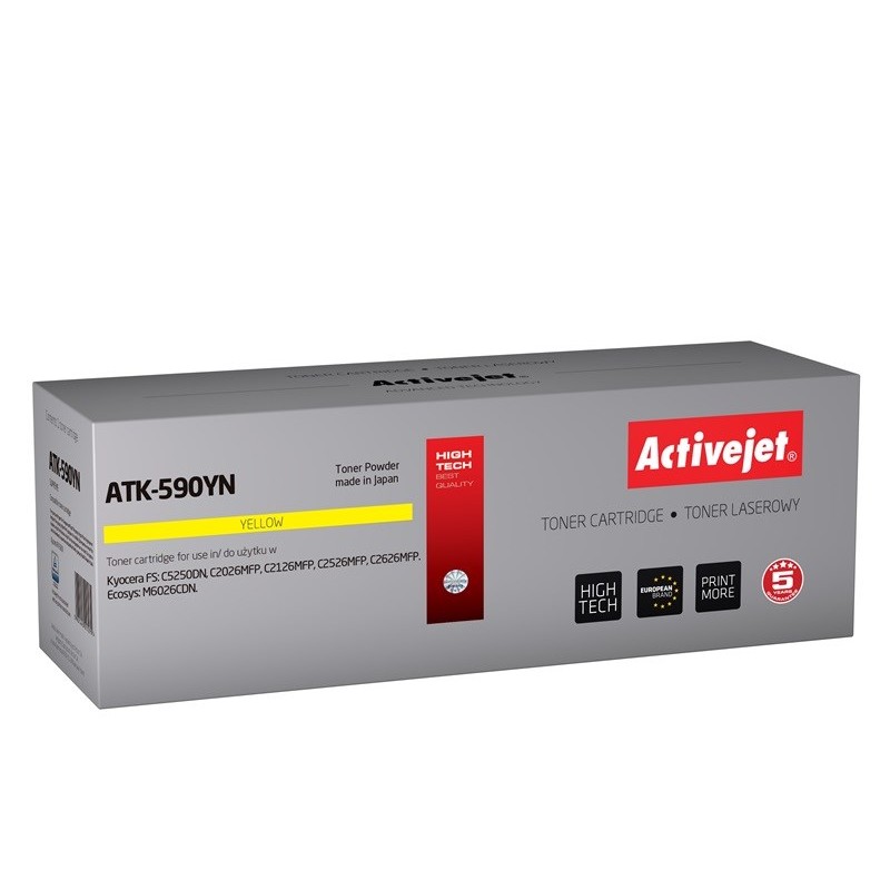 Activejet ATK-590YN Toner (replacement for Kyocera TK-590Y; Supreme; 5000 pages; yellow)