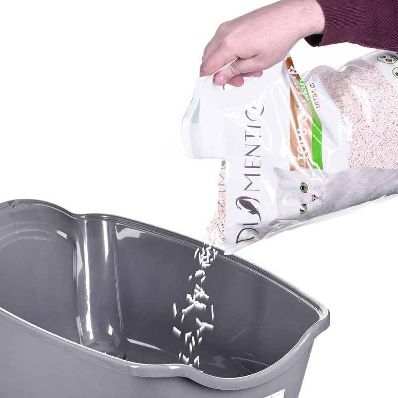 DIAMENTIQ BAYA whie/light grey - cat litter box - 55,5 x 40 x 38,7 cm DIAMENTIQ BAYA whie/light grey - cat litter box - 55,5 x 40 x 38,7 cm