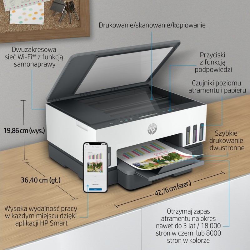 HP Smart Tank 720 All-in-One Thermal inkjet A4 4800 x 1200 DPI 15 ppm Wi-Fi HP Smart Tank 720 All-in-One Thermal inkjet A4 4800 x 1200 DPI 15 ppm Wi-Fi