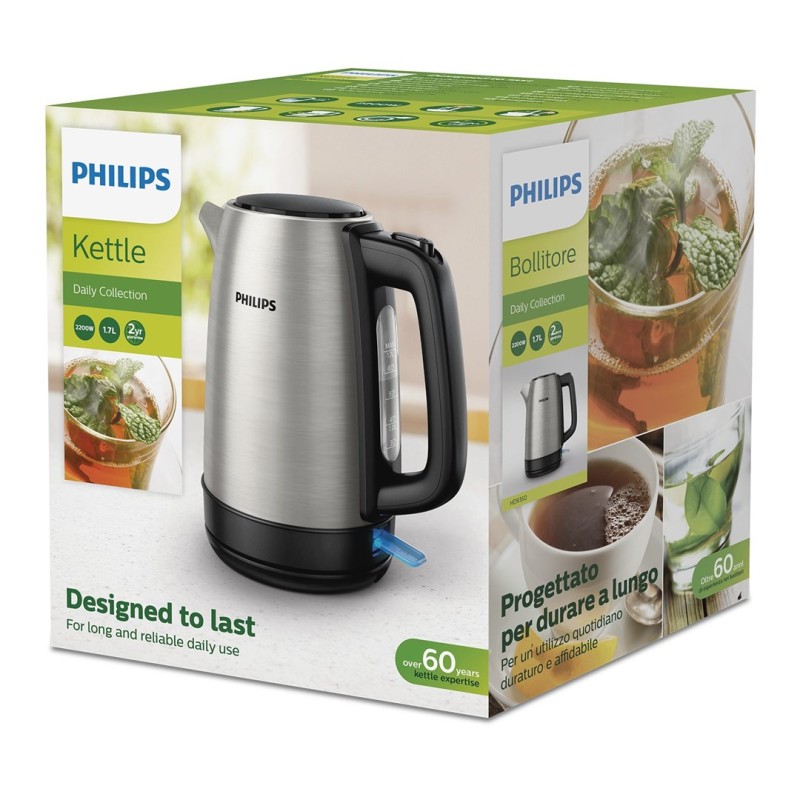 Philips Daily Collection HD9350/90 electric kettle 1.7 L 2200 W Stainless steel Philips Daily Collection HD9350/90 electric kettle 1.7 L 2200 W Stainless steel