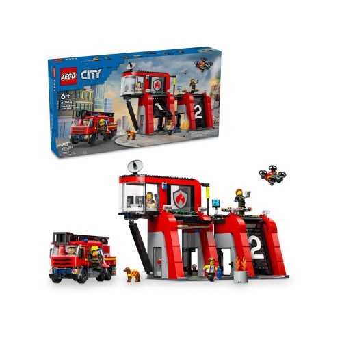 LEGO CITY 60414 FIRE STATION WITH FIRE TRUCK LEGO CITY 60414 FIRE STATION WITH FIRE TRUCK