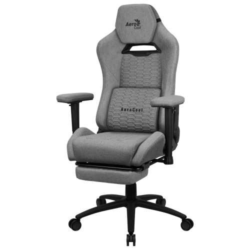 Aerocool ROYALASHGR Premium Ergonomic Gaming Chair Legrest Aeroweave Technology Grey Aerocool ROYALASHGR Premium Ergonomic Gaming Chair Legrest Aeroweave Technology Grey