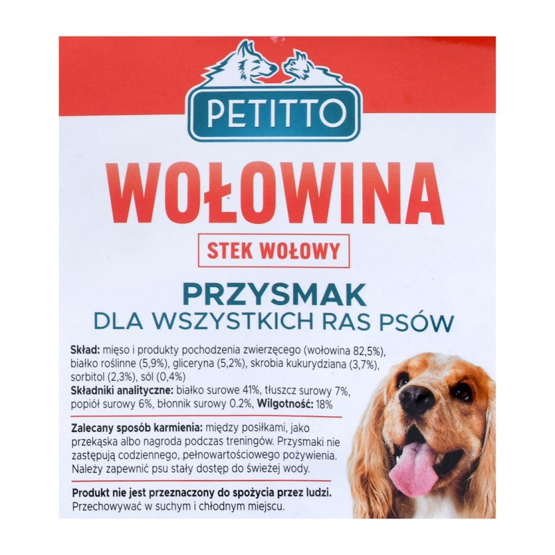 PETITTO Beef Steaks - dog treat - 500 g PETITTO Beef Steaks - dog treat - 500 g