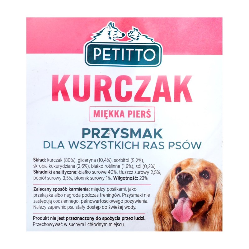 PETITTO Soft chicken breasts - dog treat - 500 g PETITTO Soft chicken breasts - dog treat - 500 g