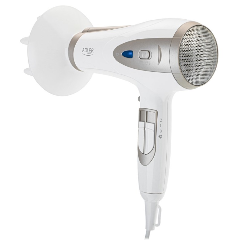 ADLER AD 2248WC HAIR DRYER, WHITE AND CHAMPAGNE
