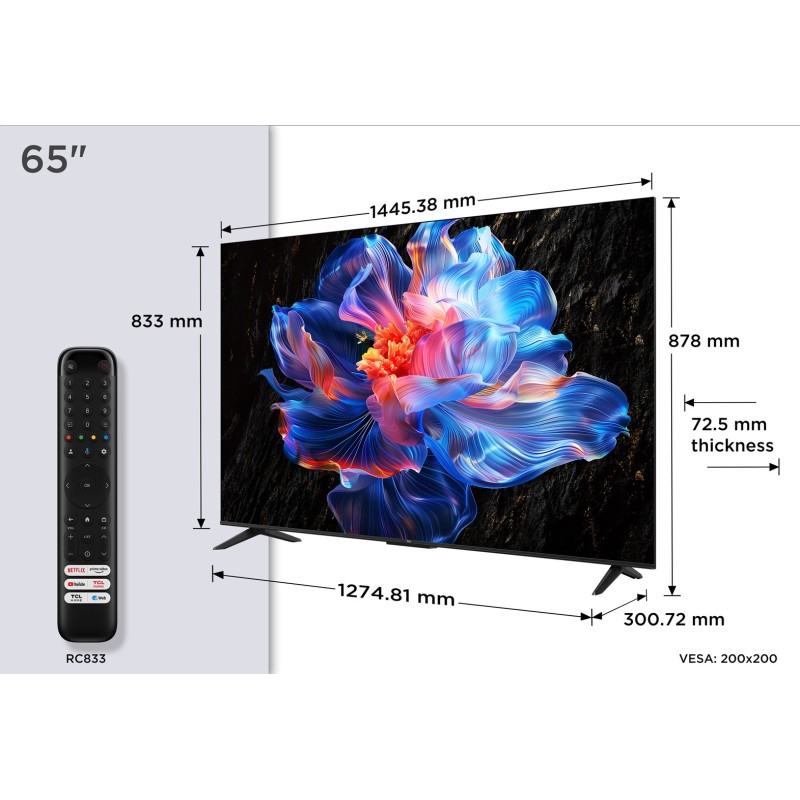 TCL 65P69K TV 165.1 cm (65