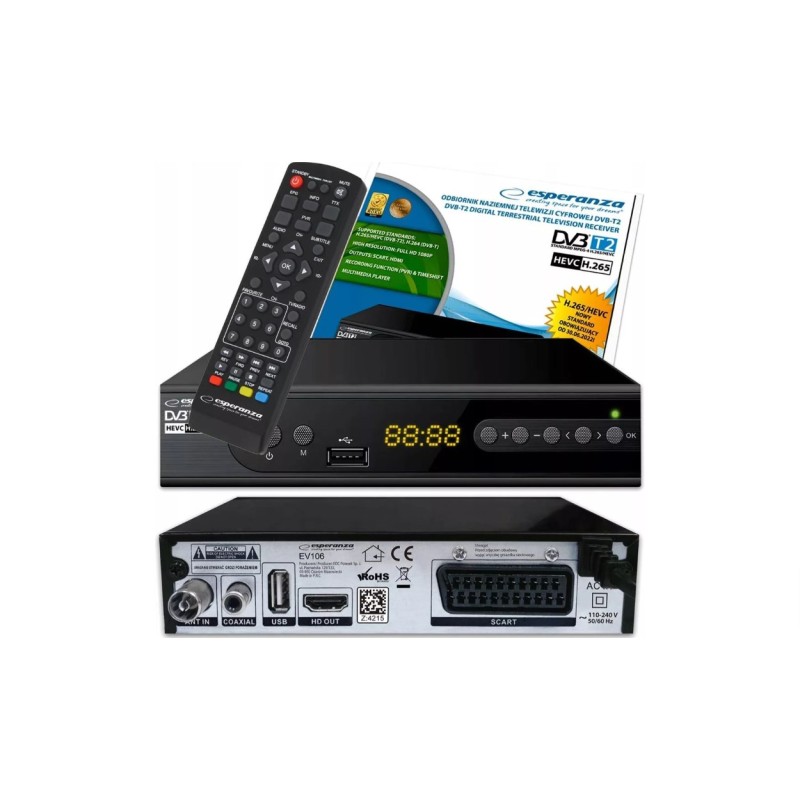Esperanza EV106R TV set-top box Cable Black Esperanza EV106R TV set-top box Cable Black