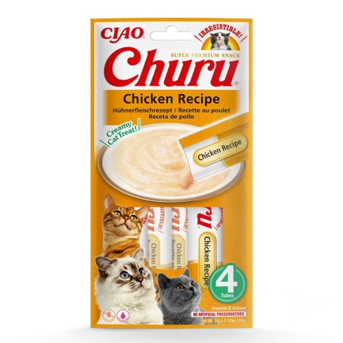 INABA Churu Chicken - cat treats - 4x14 g INABA Churu Chicken - cat treats - 4x14 g