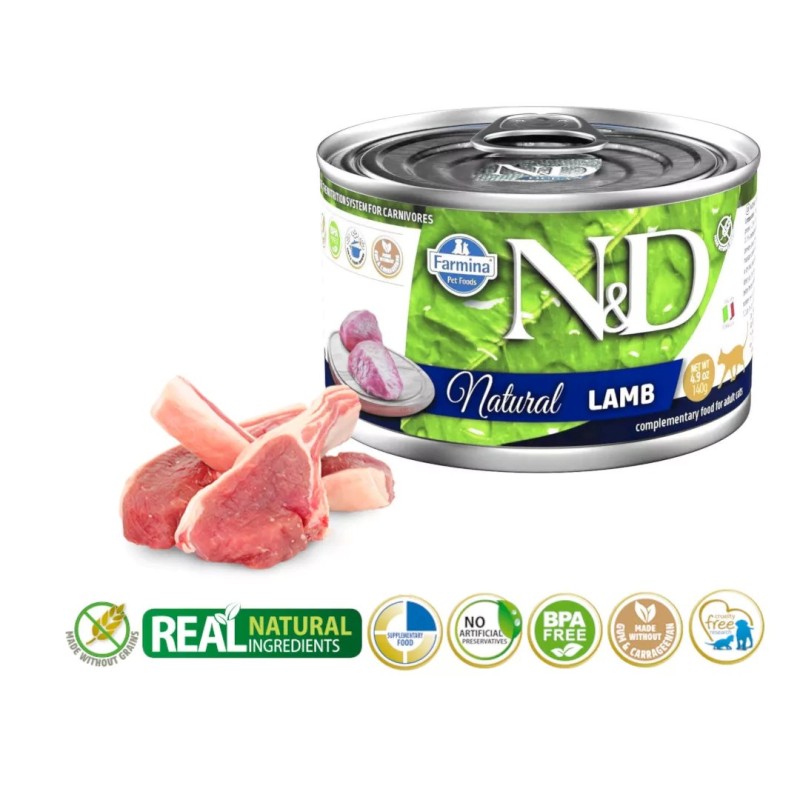 FARMINA N&D Cat Natural Lamb- wet cat food - 140 g FARMINA N&D Cat Natural Lamb- wet cat food - 140 g