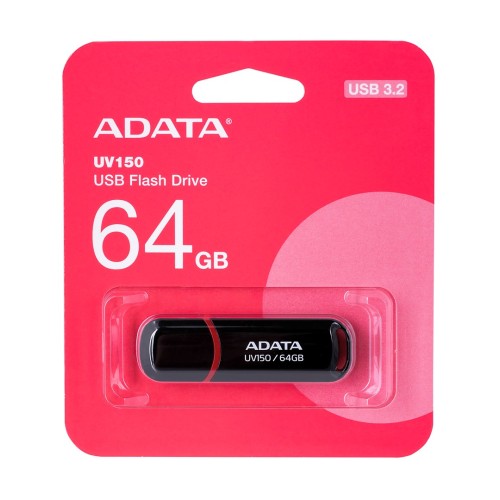ADATA 64GB DashDrive UV150 USB flash drive USB Type-A 3.2 Gen 1 (3.1 Gen 1) Black ADATA 64GB DashDrive UV150 USB flash drive USB Type-A 3.2 Gen 1 (3.1 Gen 1) Black