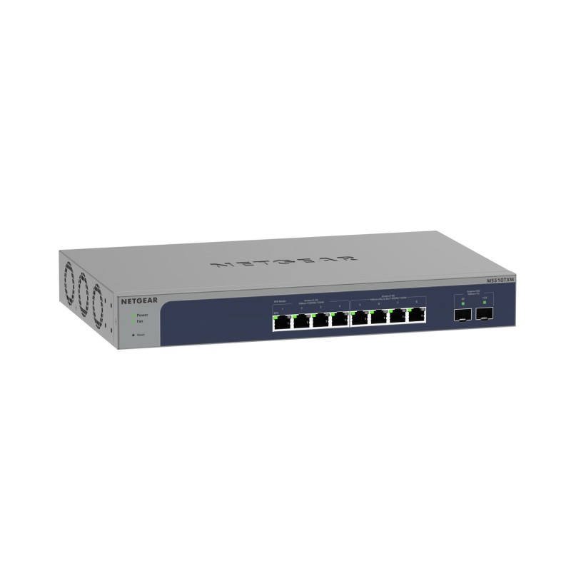 NETGEAR 8-Port Multi-Gigabit/10g Ethernet Smart Managed Pro Switch with 2 SFP+ Ports (MS510TXM) NETGEAR 8-Port Multi-Gigabit/10g Ethernet Smart Managed Pro Switch with 2 SFP+ Ports (MS510TXM)