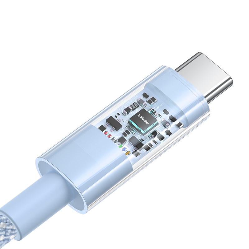 Baseus Gem USB C to USB C fast charging cable 2 m 100 W Blue Baseus Gem USB C to USB C fast charging cable 2 m 100 W Blue