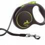 Flexi Automatic leash Black Design S 5 m, green
