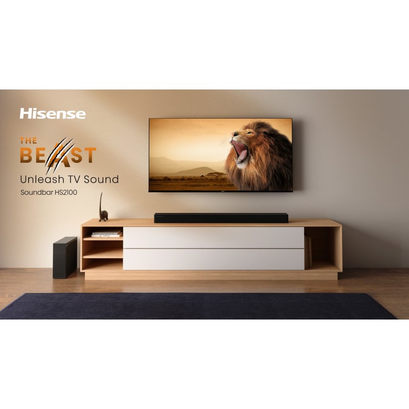 Hisense HS2100 soundbar speaker Black 2.1 channels 240 W Hisense HS2100 soundbar speaker Black 2.1 channels 240 W