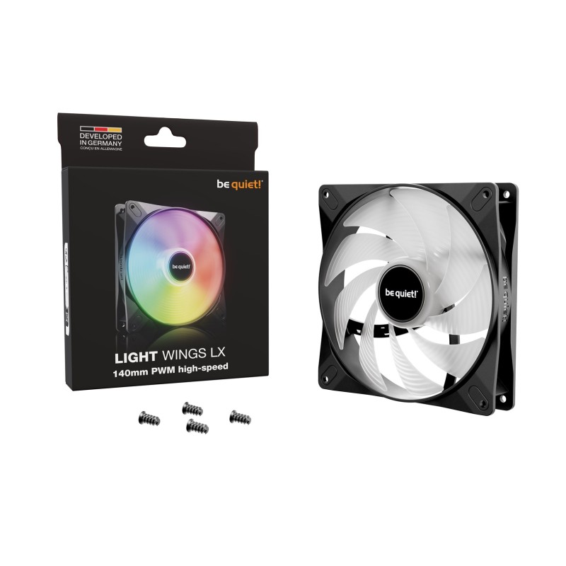 be quiet! LIGHT WINGS LX 140mm PWM high-speed Computer case Fan 14 cm Black 1 pc(s) be quiet! LIGHT WINGS LX 140mm PWM high-speed Computer case Fan 14 cm Black 1 pc(s)