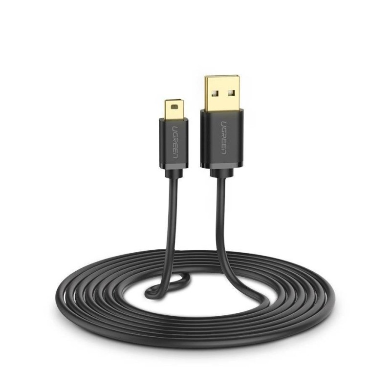 Ugreen USB cable - mini USB 480 Mbps 1,5m (black) Ugreen USB cable - mini USB 480 Mbps 1,5m (black)