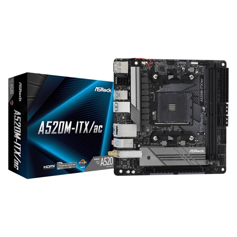 Asrock A520M-ITX/ac Socket AM4 micro ATX Asrock A520M-ITX/ac Socket AM4 micro ATX