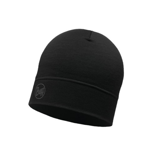 BUFF MERINO LIGHTWEIGHT BEANIE SOLID BLACK onesize cap Standard BUFF MERINO LIGHTWEIGHT BEANIE SOLID BLACK onesize cap Standard
