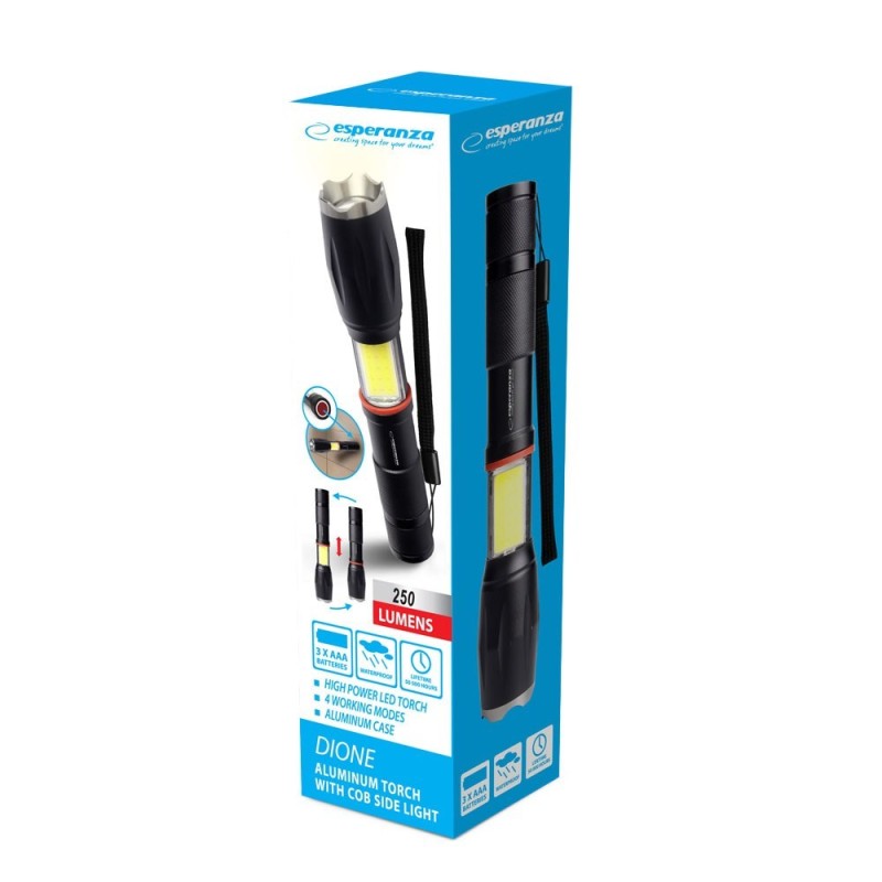 Esperanza EOT070 Flashlight Black, LED Flashlight