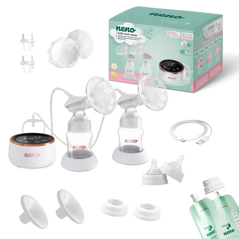 Neno Bella Twin Moon – double two-phase cordless electronic breast pump Neno Bella Twin Moon – double two-phase cordless electronic breast pump