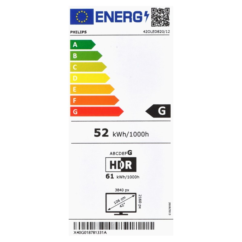 Philips 42OLED820/12 TV 106.7 cm (42 Philips 42OLED820/12 TV 106.7 cm (42