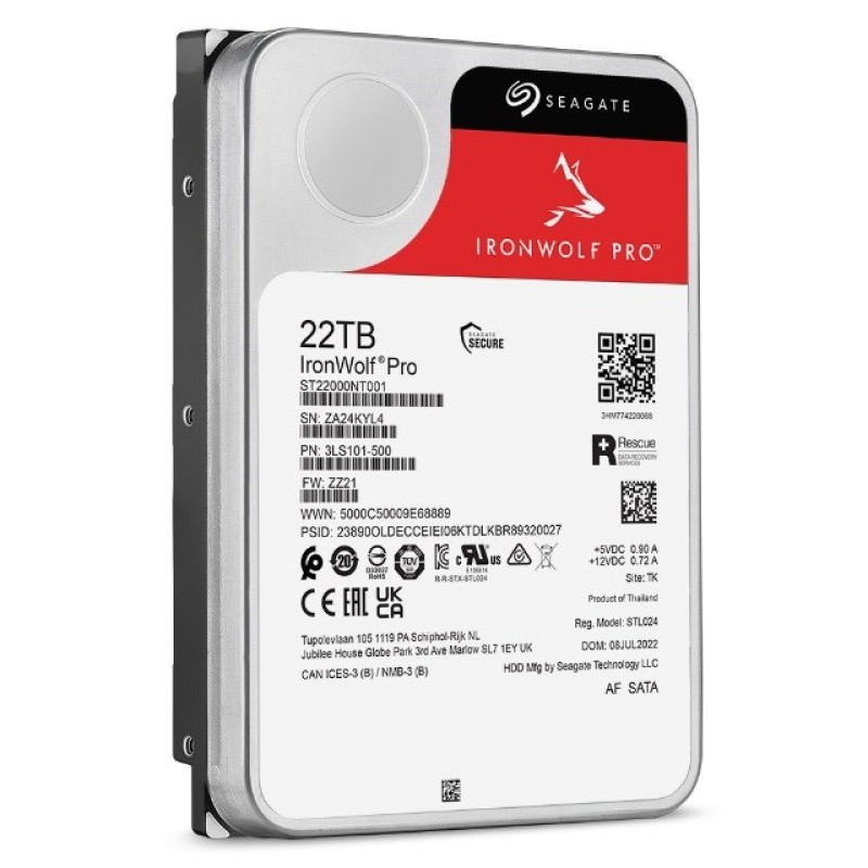 Seagate IronWolf Pro ST22000NT001 internal hard drive 3.5 Seagate IronWolf Pro ST22000NT001 internal hard drive 3.5