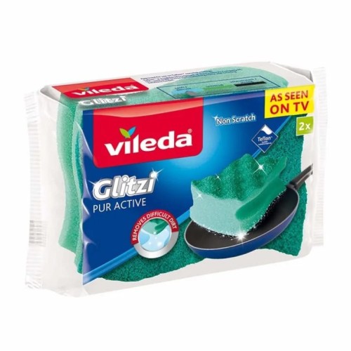 Profiled Sponge Scourer Vileda Pur Active 2 pcs. Profiled Sponge Scourer Vileda Pur Active 2 pcs.