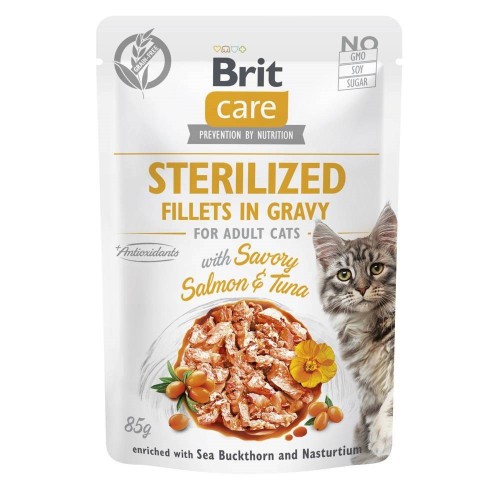 BRIT Care Cat Sterilized Salmon&Tuna Pouch - wet cat food - 85 g BRIT Care Cat Sterilized Salmon&Tuna Pouch - wet cat food - 85 g