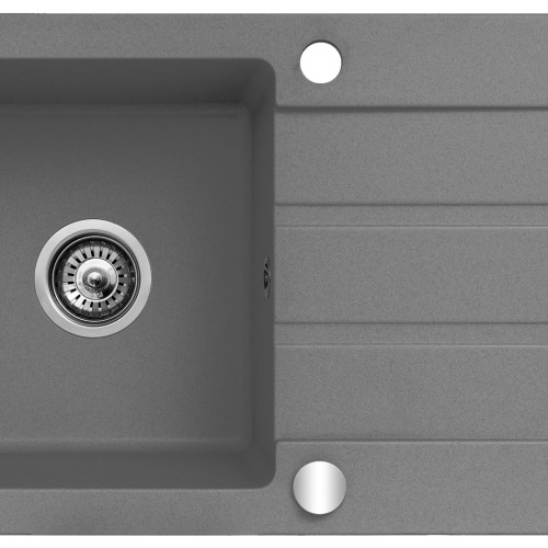 Single-bowl sink with draining board Maidsinks Promo 76x44 1B 1D E070053701