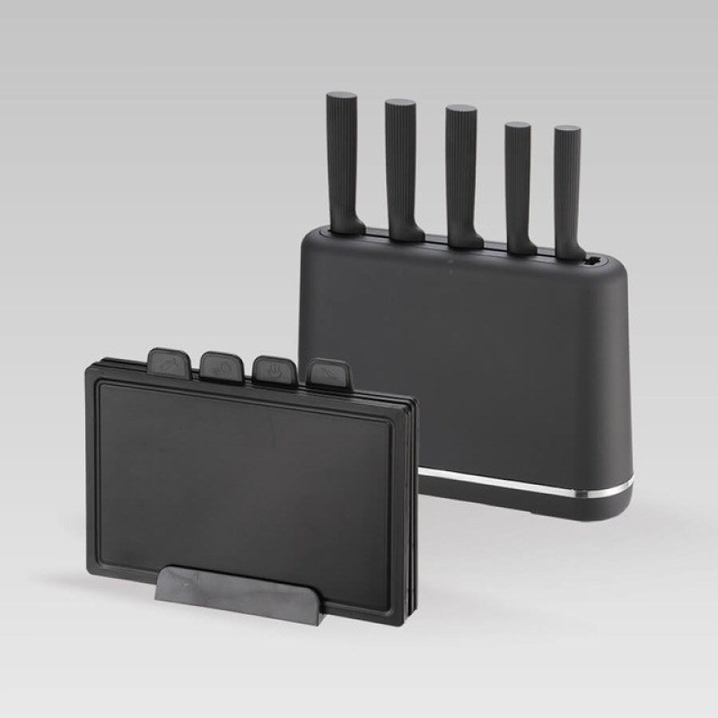 Maestro MR-1412-BLACK Knife set with block + Cutting board set Black Maestro MR-1412-BLACK Knife set with block + Cutting board set Black