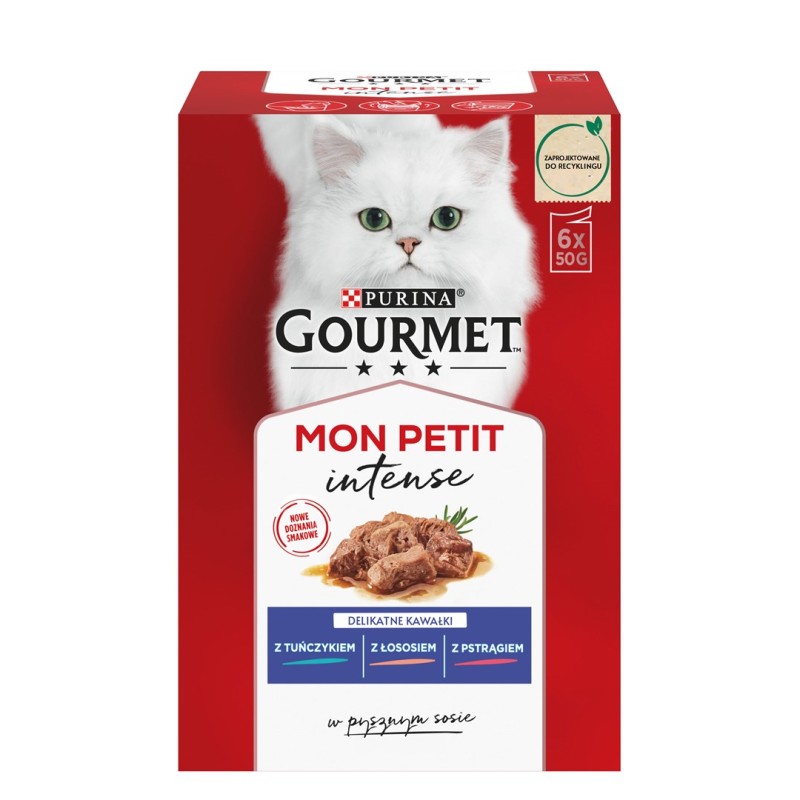 GOURMET Mon Petit Fish Mix - wet cat food - 6 x 50 g