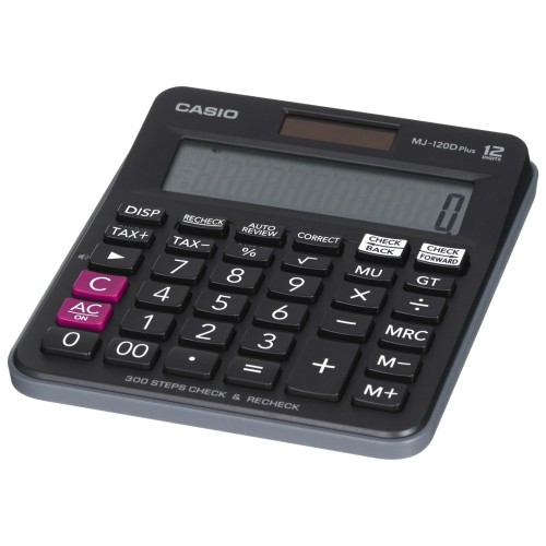 CASIO CALCULATOR OFFICE MJ-120D PLUS BLACK , 12 DIGIT DISPLAY CASIO CALCULATOR OFFICE MJ-120D PLUS BLACK , 12 DIGIT DISPLAY