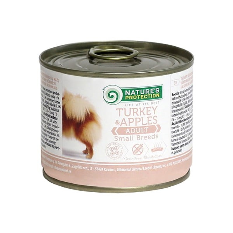 NATURE'S PROTECTION Adult Small Turkey and Apples - wet dog food - 200 g