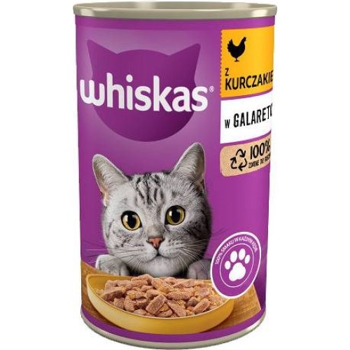 WHISKAS with chicken in jelly - wet cat food - 400g WHISKAS with chicken in jelly - wet cat food - 400g