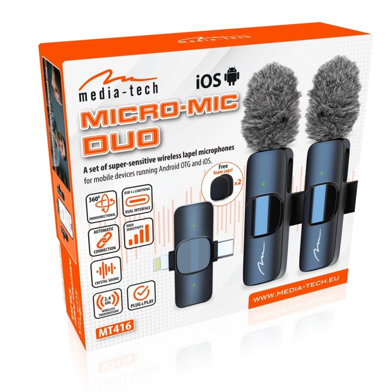 Lavalier microphone set Micro-Mic Duo MT416 Lavalier microphone set Micro-Mic Duo MT416