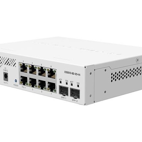 Mikrotik CSS610-8G-2S+IN network switch Gigabit Ethernet (10/100/1000) Power over Ethernet (PoE) White Mikrotik CSS610-8G-2S+IN network switch Gigabit Ethernet (10/100/1000) Power over Ethernet (PoE) White