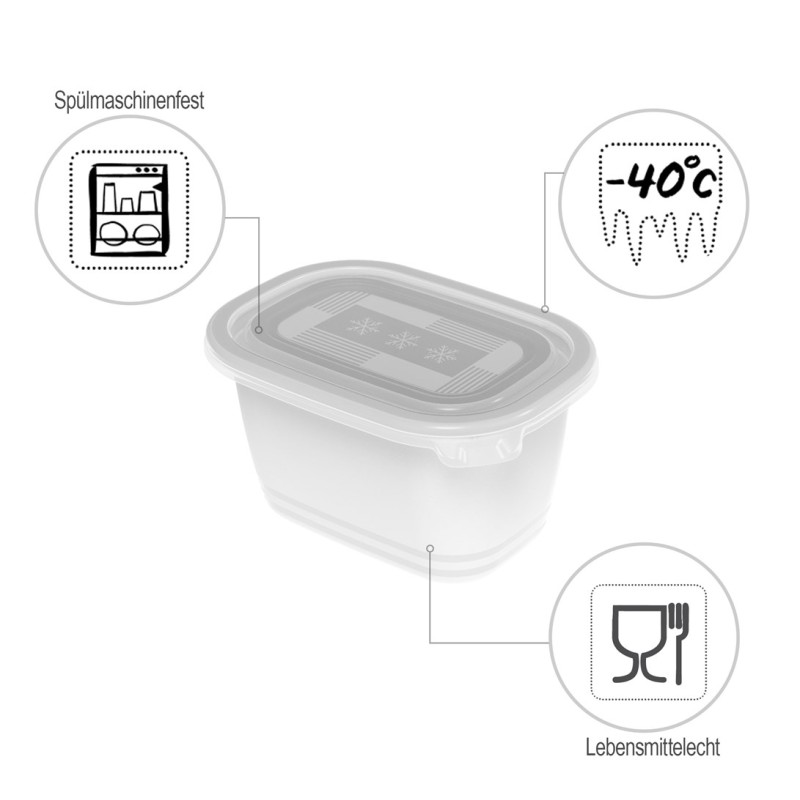 ROTHO Freeze - freezer container - 4x750ml ROTHO Freeze - freezer container - 4x750ml