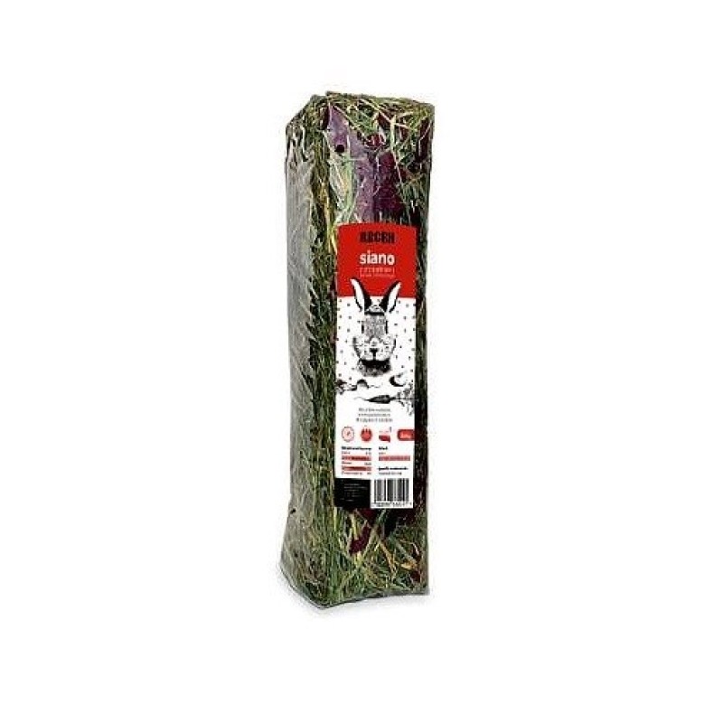RECEK Meadow hay with red beetroot - hay for rodents - 1kg RECEK Meadow hay with red beetroot - hay for rodents - 1kg
