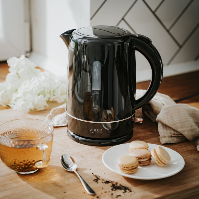 ADLER 1385B BLACK WHITE ELECTRIC KETTLE