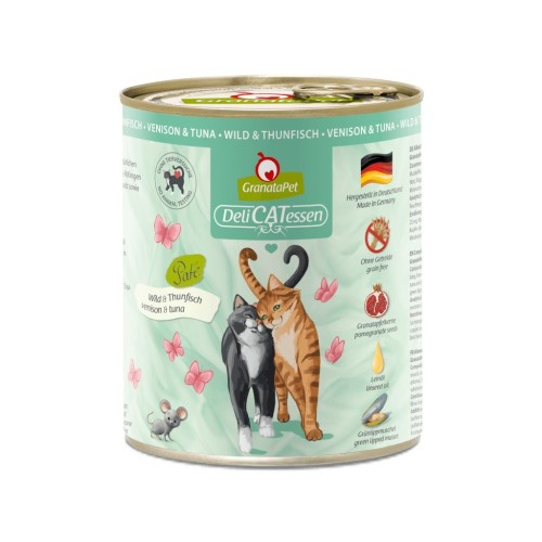 GRANATAPET DeliCATessen Venison and tuna - wet cat food - 800g