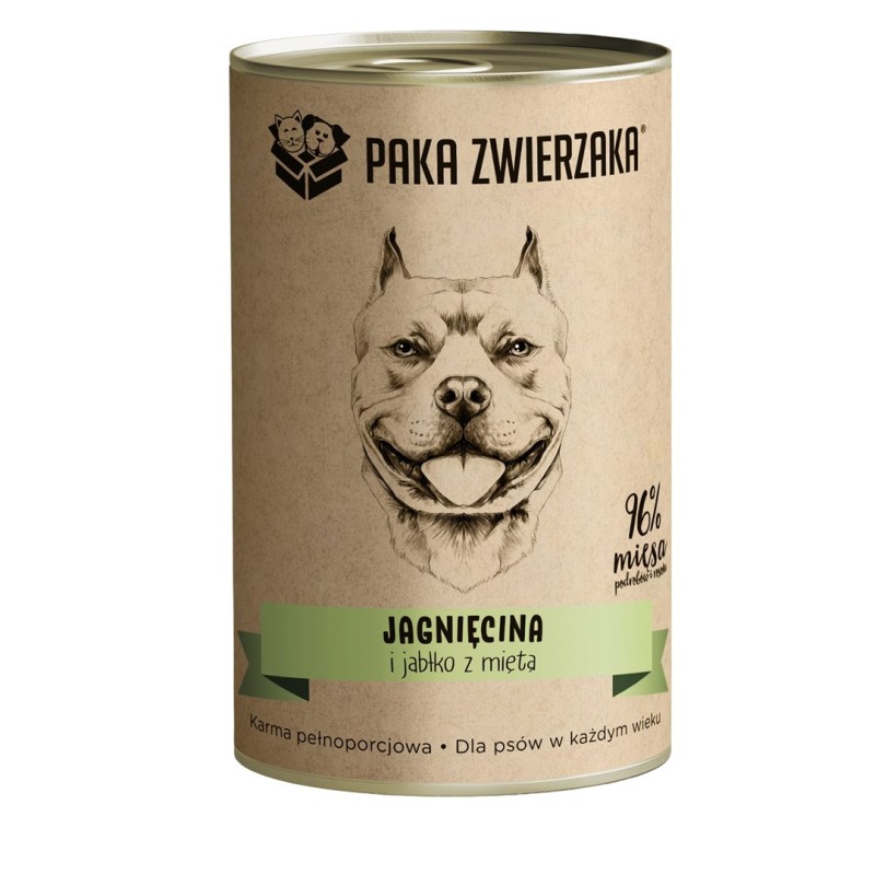 PAKA ZWIERZAKA Lamb and apple with mint - wet dog food - 400g PAKA ZWIERZAKA Lamb and apple with mint - wet dog food - 400g
