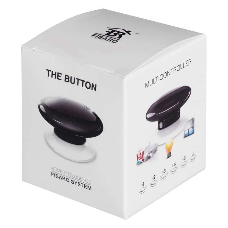 Fibaro The Button Black panic button Wireless Alarm Fibaro The Button Black panic button Wireless Alarm