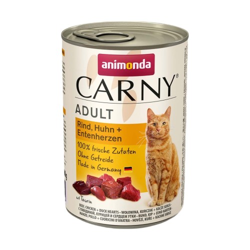 ANIMONDA Carny Adult Beef, chicken and duck hearts - wet cat food - 400 g ANIMONDA Carny Adult Beef, chicken and duck hearts - wet cat food - 400 g