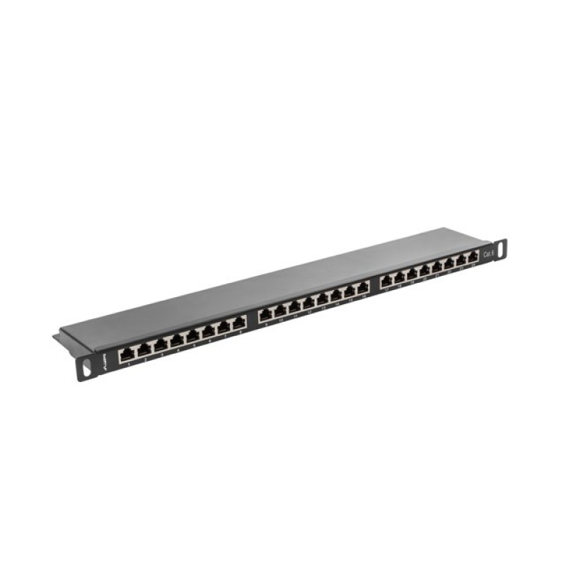 LANBERG PATCH PANEL 24 PORT 0.5U CAT.6 UTP GRAY LANBERG PATCH PANEL 24 PORT 0.5U CAT.6 UTP GRAY