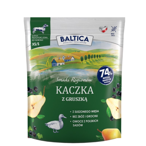 BALTICA Smaki regionów Small breeds Duck with pear - dry dog food - 1kg BALTICA Smaki regionów Small breeds Duck with pear - dry dog food - 1kg