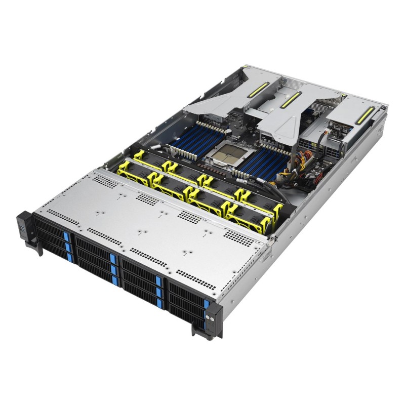 Platforma Asus Rack (2U) RS720A-E12-RS12 AMD Epyc 9004 (8x NVMe, 4x SATA/SAS, 2xM.2, 4xGPU, 2x10Gbe, IPMI, 1+1 2600W) Platforma Asus Rack (2U) RS720A-E12-RS12 AMD Epyc 9004 (8x NVMe, 4x SATA/SAS, 2xM.2, 4xGPU, 2x10Gbe, IPMI, 1+1 2600W)