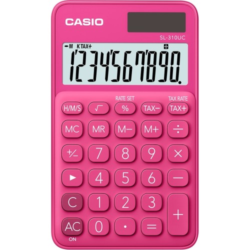 CASIO CALCULATOR POCKET SL-310UC-RD RED, 10 DIGIT DISPLAY CASIO CALCULATOR POCKET SL-310UC-RD RED, 10 DIGIT DISPLAY